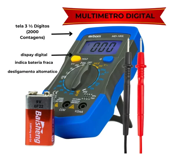 Kit de ferramentas para eletricista Multimetro para eletricista